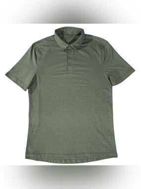 Lululemon Polo Shirt Mens Small S Willow Green Golf Performance Evolution Polo